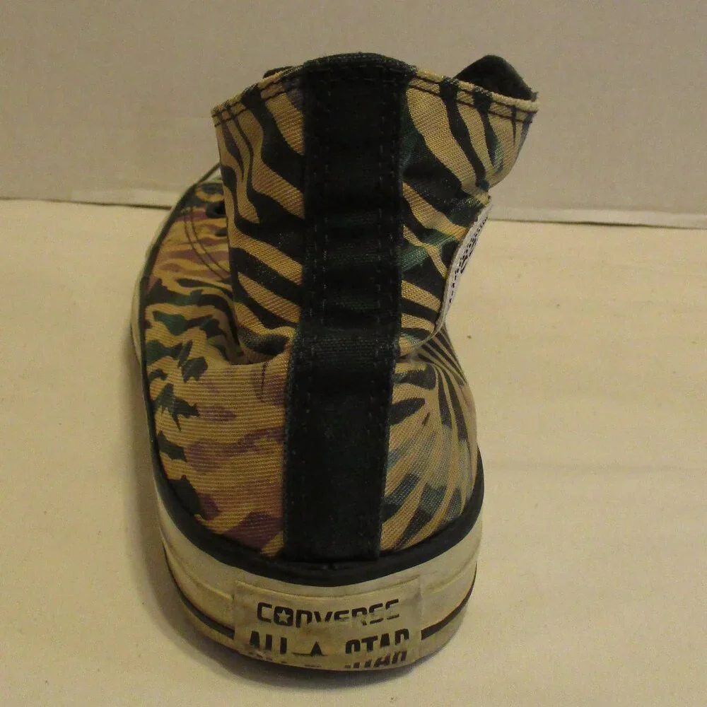 Converse Shoes Chuck Taylor Men Size 9 Black White Tan Lace Up High Top Shoes